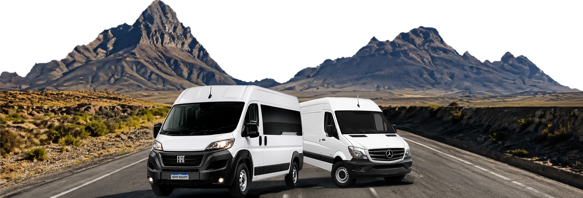 Fiat Ducato e Mercedes-Benz Sprinter na estrada